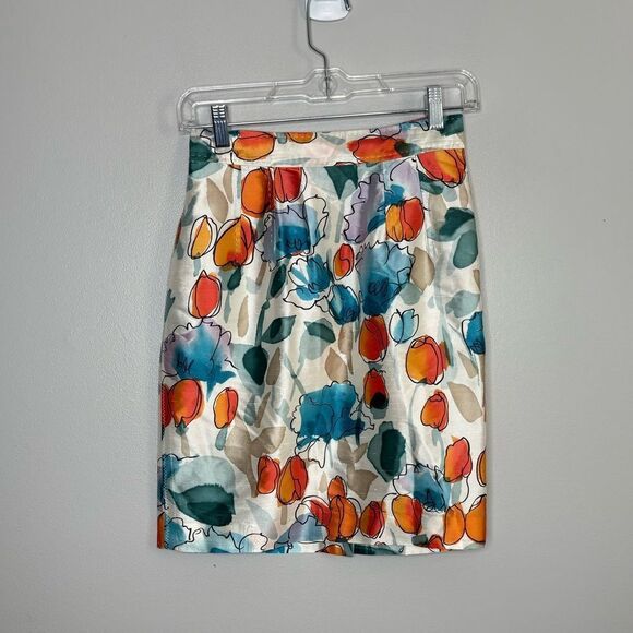 Dolce & Gabbana Watercolor Floral Silk Skirt - Picture 4 of 7